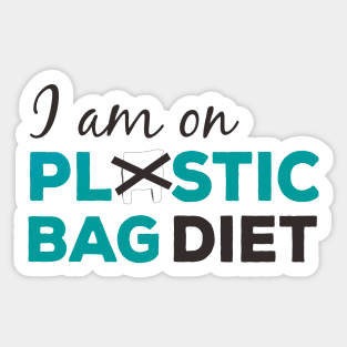 Anti Plastic Bag Environmental Campaign T-Shirt Sticker